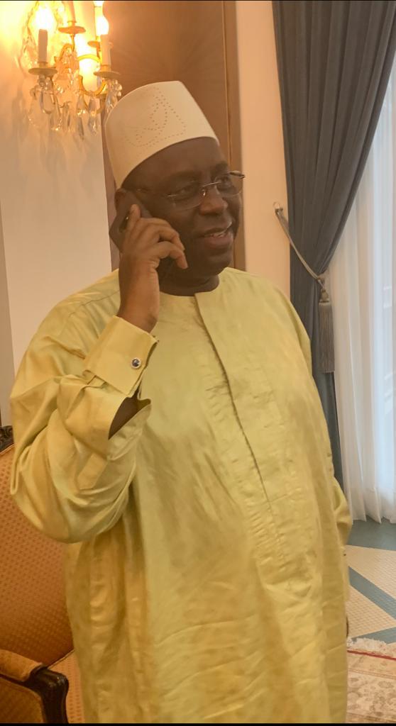 CAN 2019 :  Après la victoire du Sénégal contre la Tanzanie, Macky Sall a appelé Aliou Cissé pour le féliciter