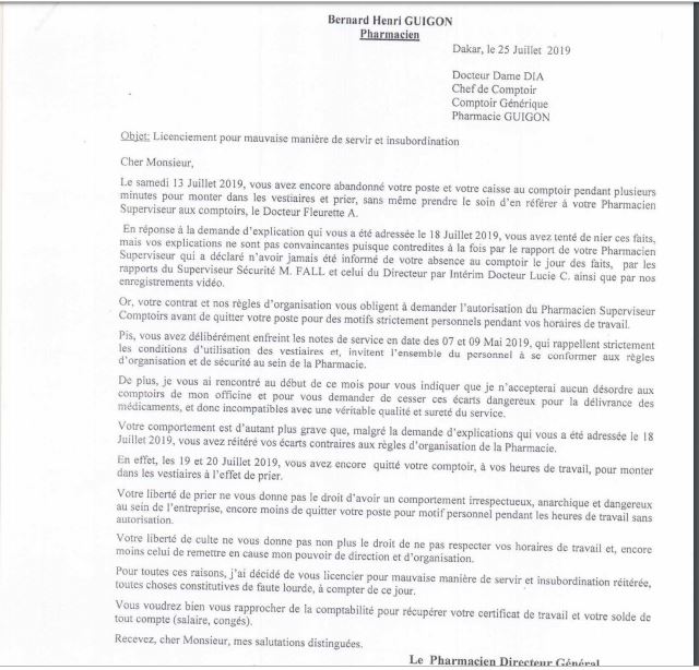 COMMUNIQUE DE PRESSE : Affaire pharmacie Guiguon