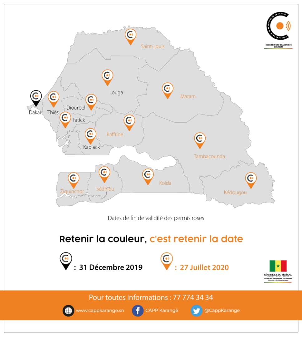 Transports : La date limite de remplacement du permis est le 31 Décembre 2019.