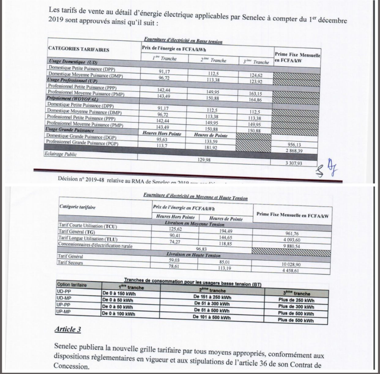 Énergie : Un manque à gagner de 101,7 milliards de F à l’origine de la hausse des tarifs de la Senelec...