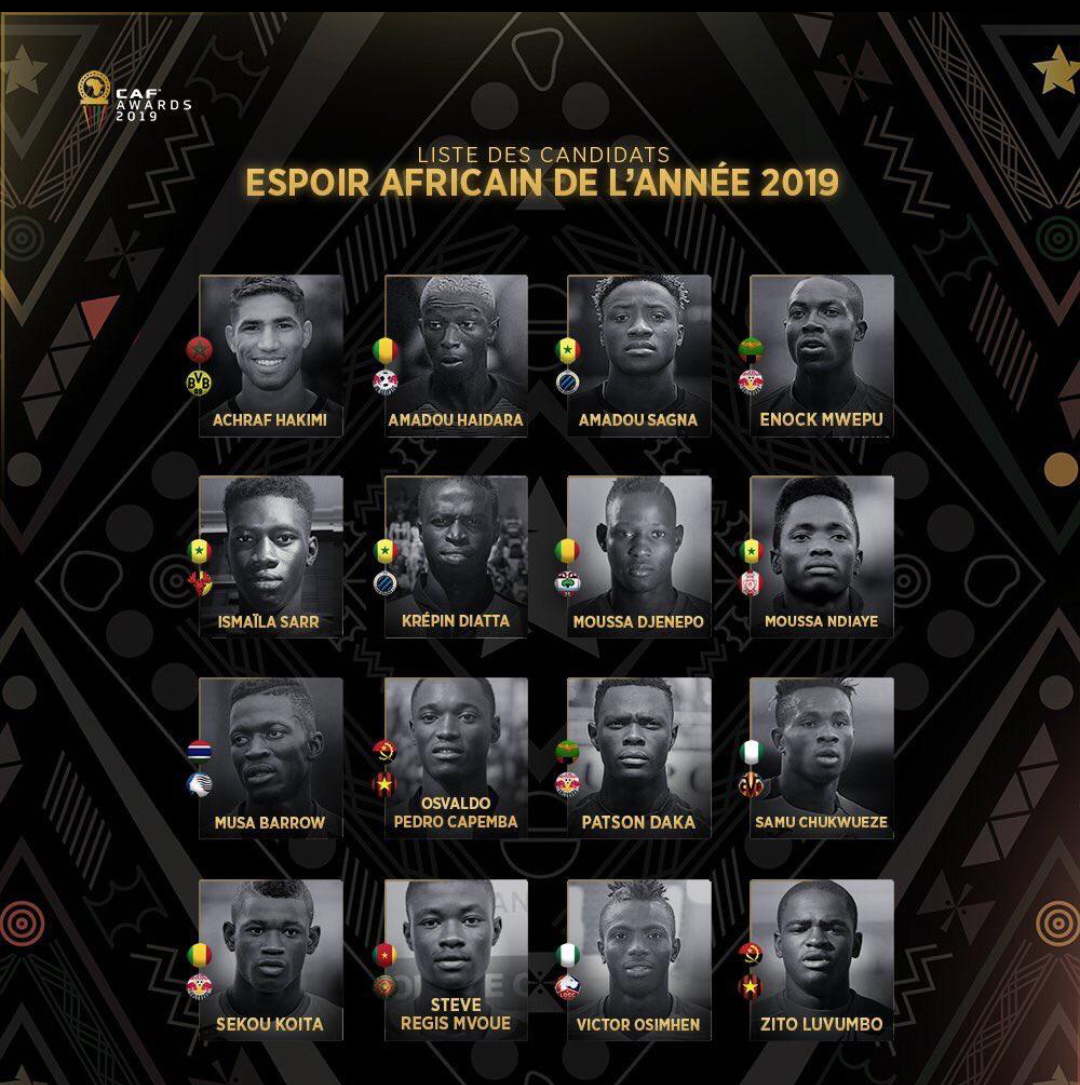 CAF AWARDS 2019 / Meilleur espoir : 4 sénégalais nominés dont Krépin et Ismaïla Sarr.