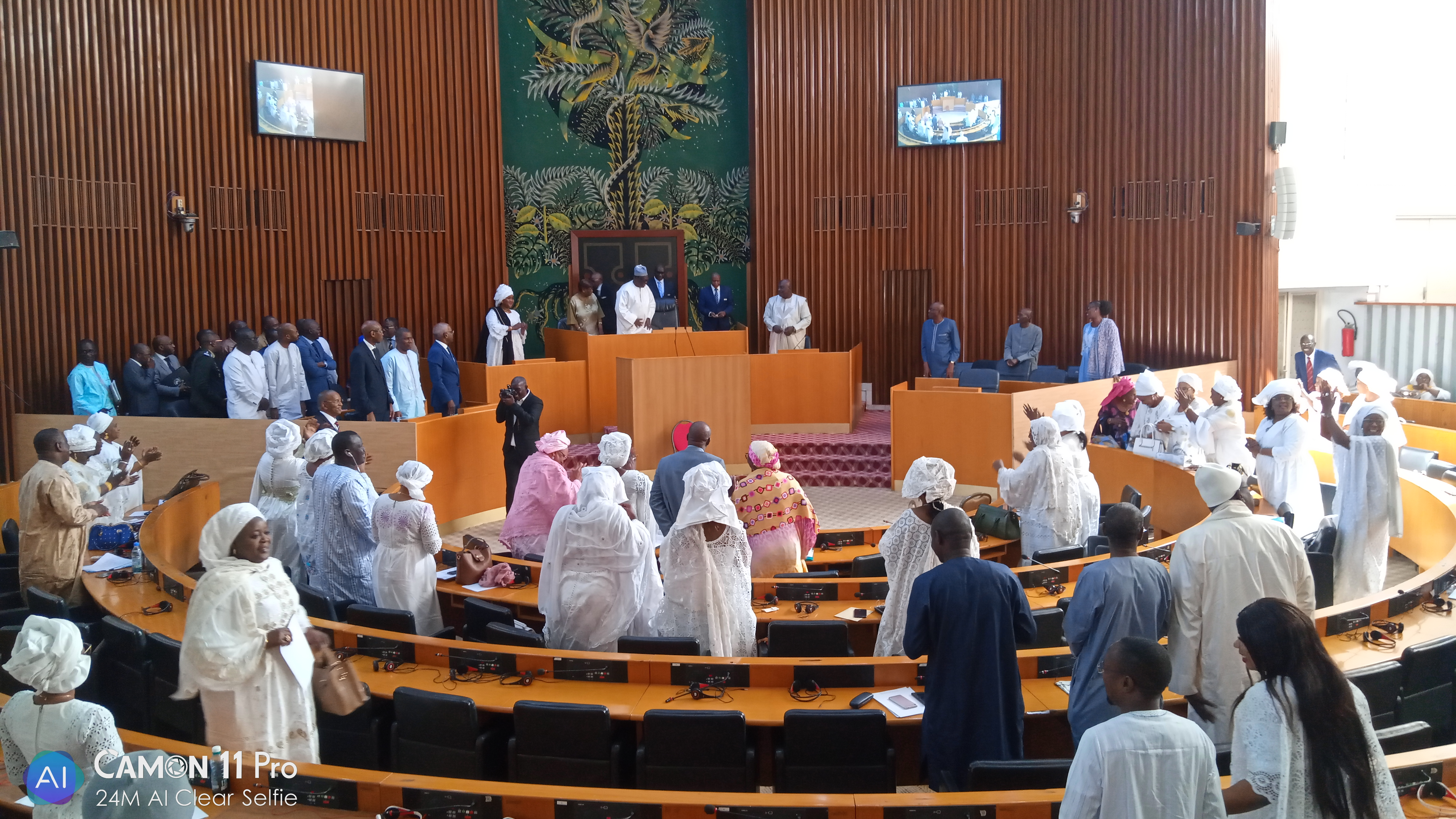 Assemblée Nationale / Durcissement des peines liées au viol et à la pédophilie : Une consonnance de couleurs qui montre le consentement des femmes parlementaires.
