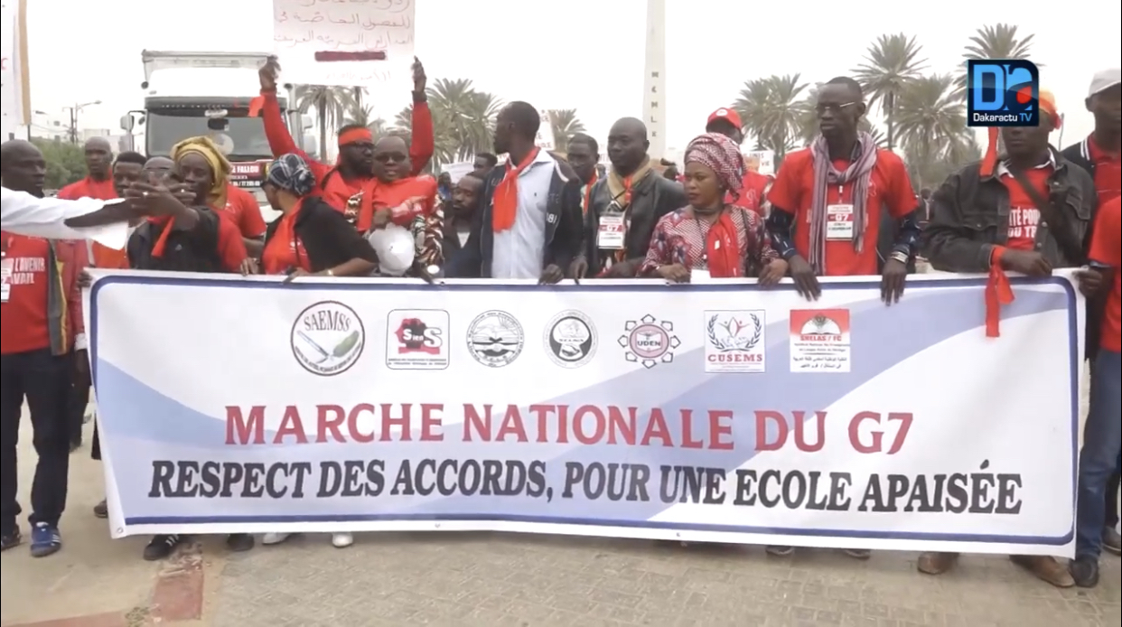 Marche pour le respect du protocole d’accord : Le G7 met en garde le ...
