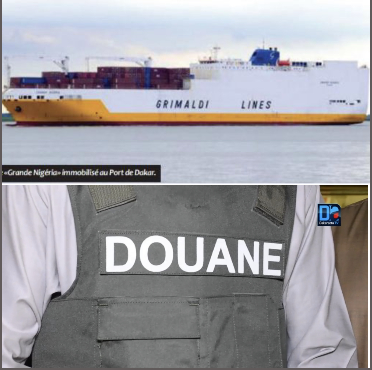 Port Autonome de Dakar : La Douane saisit 120KG de cocaïne dans le navire « Grande Nigeria » où les 700 KG avaient été trouvés en juin dernier.