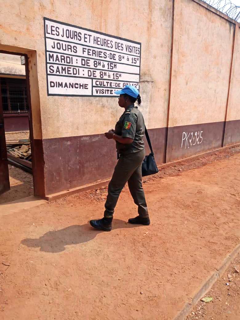 MINUSCA- Aminata Diakhaté, officier correctionnel, une femme engagée au service des prisons à Bangui en Centrafrique.