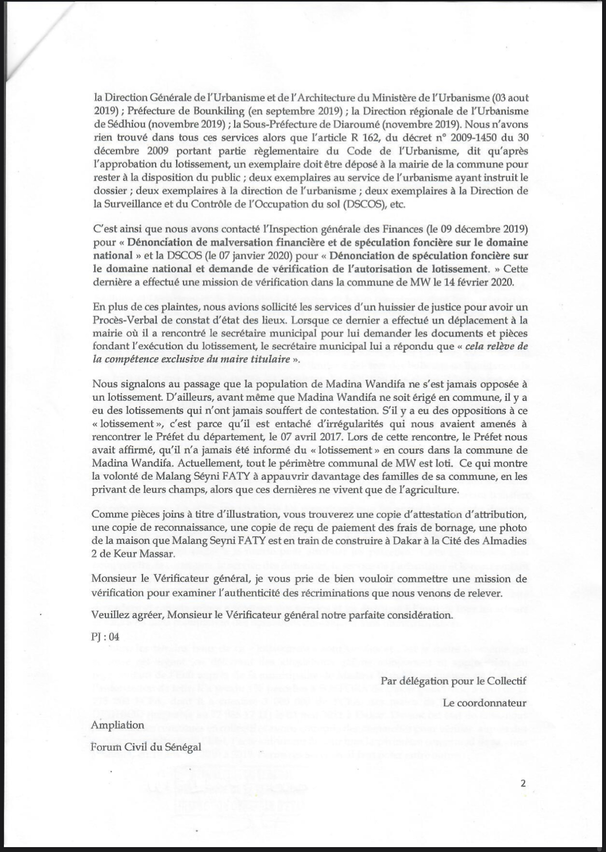 Sur Demande D Un Collectif L Ige Saisie D Une Denonciation