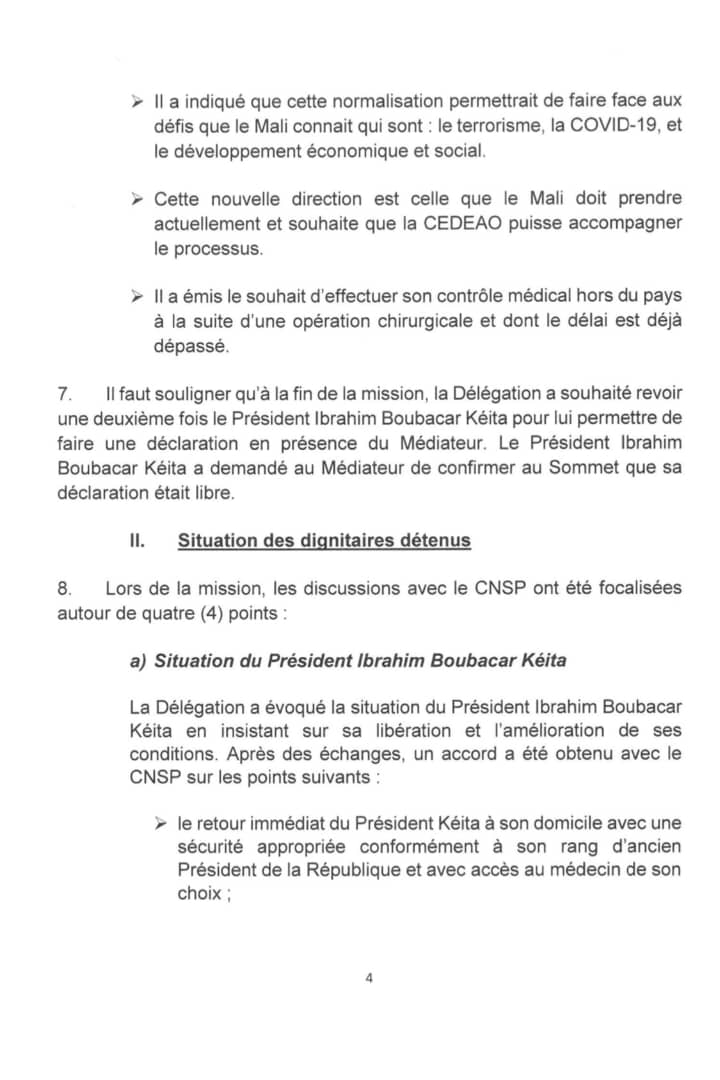 Crise au Mali : Voici le rapport de mission du médiateur de la CEDEAO Goodluck Jonathan (DOCUMENTS)