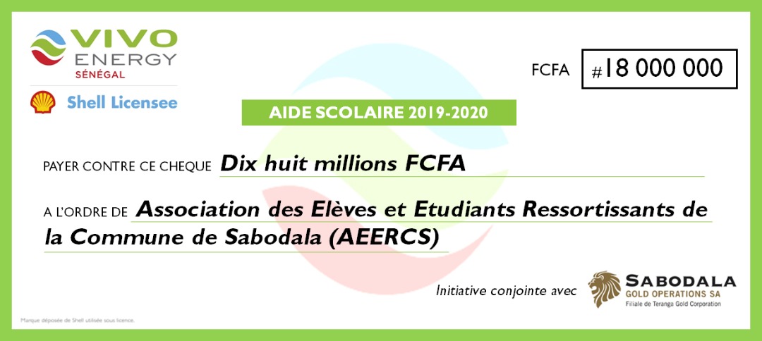 Kédougou / Covid-19 : La SGO et VIVO Energy Sénégal offrent une ambulance médicalisée au poste de santé de TENKOTO et appuient les étudiants de SABODALA.