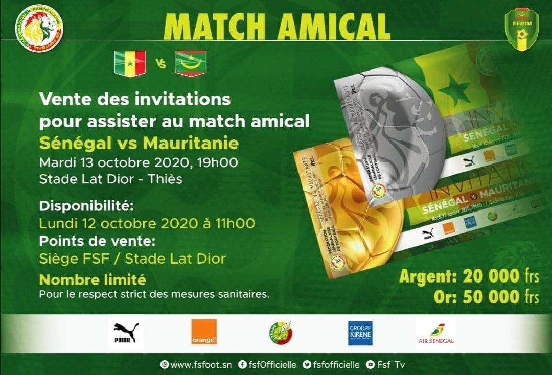 Amical Sénégal - Mauritanie / Accès au stade : La FSF opte pour un système de vente des « invitations ».