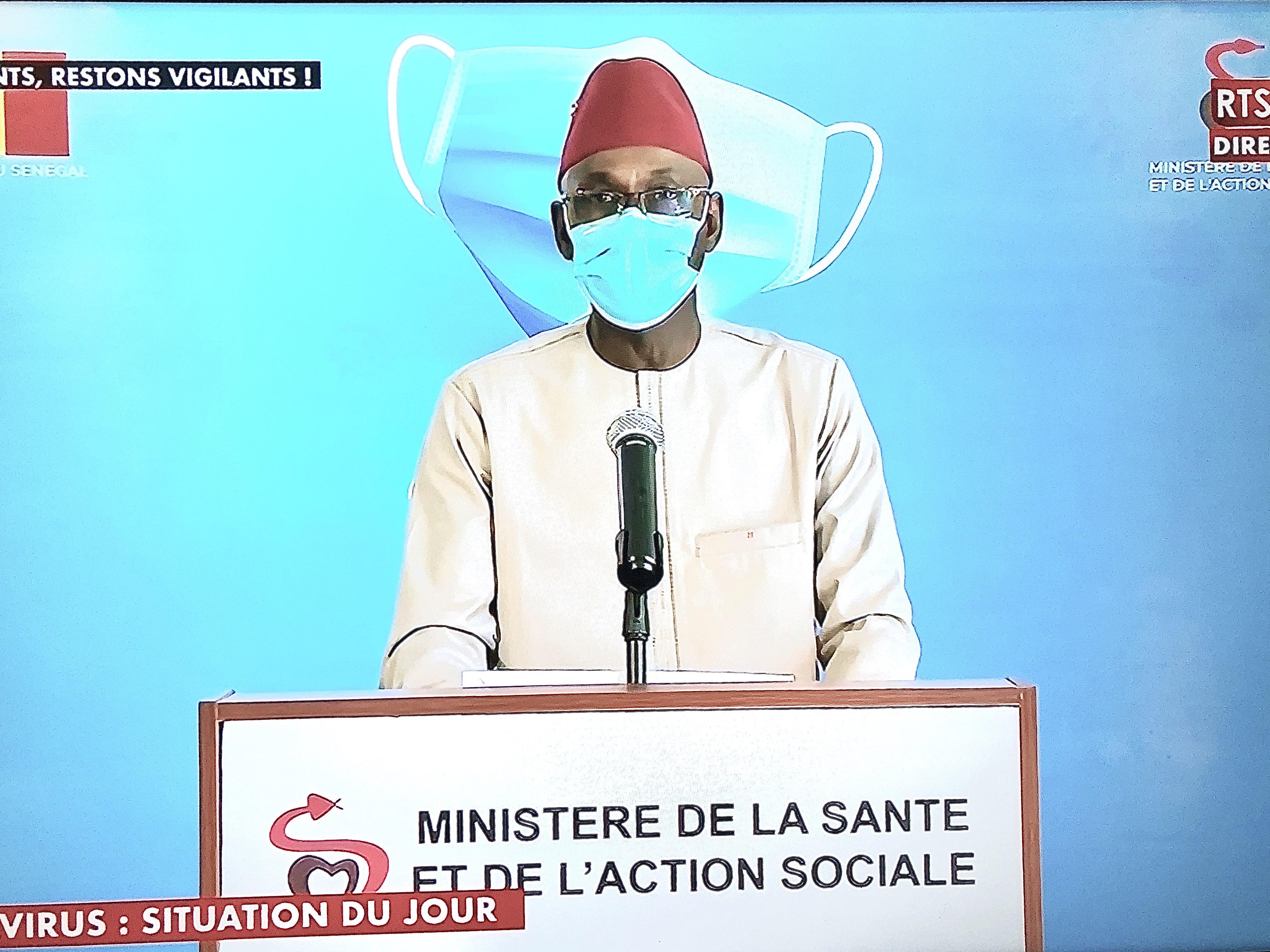 SÉNÉGAL : 27 nouveaux cas testés positifs au coronavirus, 57 nouveaux guéris, un nouveau décès et 6 cas graves en réanimation