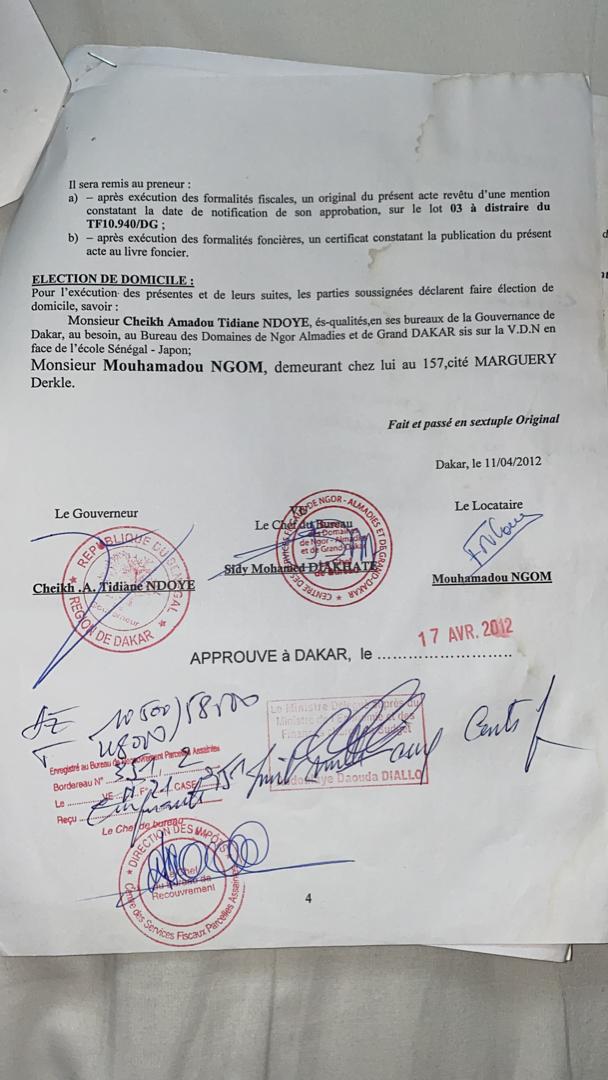 Litige foncier opposant Farba Ngom à la famille Ndoye / Les conseils juridiques du député brandissent des documents... Farba disposé à céder la parcelle si...