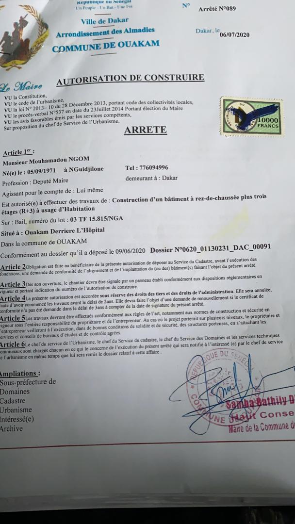 Litige foncier opposant Farba Ngom à la famille Ndoye / Les conseils juridiques du député brandissent des documents... Farba disposé à céder la parcelle si...