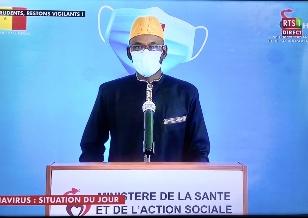 SÉNÉGAL : 106 nouveaux cas testés positifs au coronavirus, 100 nouveaux guéris, 3 nouveaux décès et 53 cas graves en réanimation.