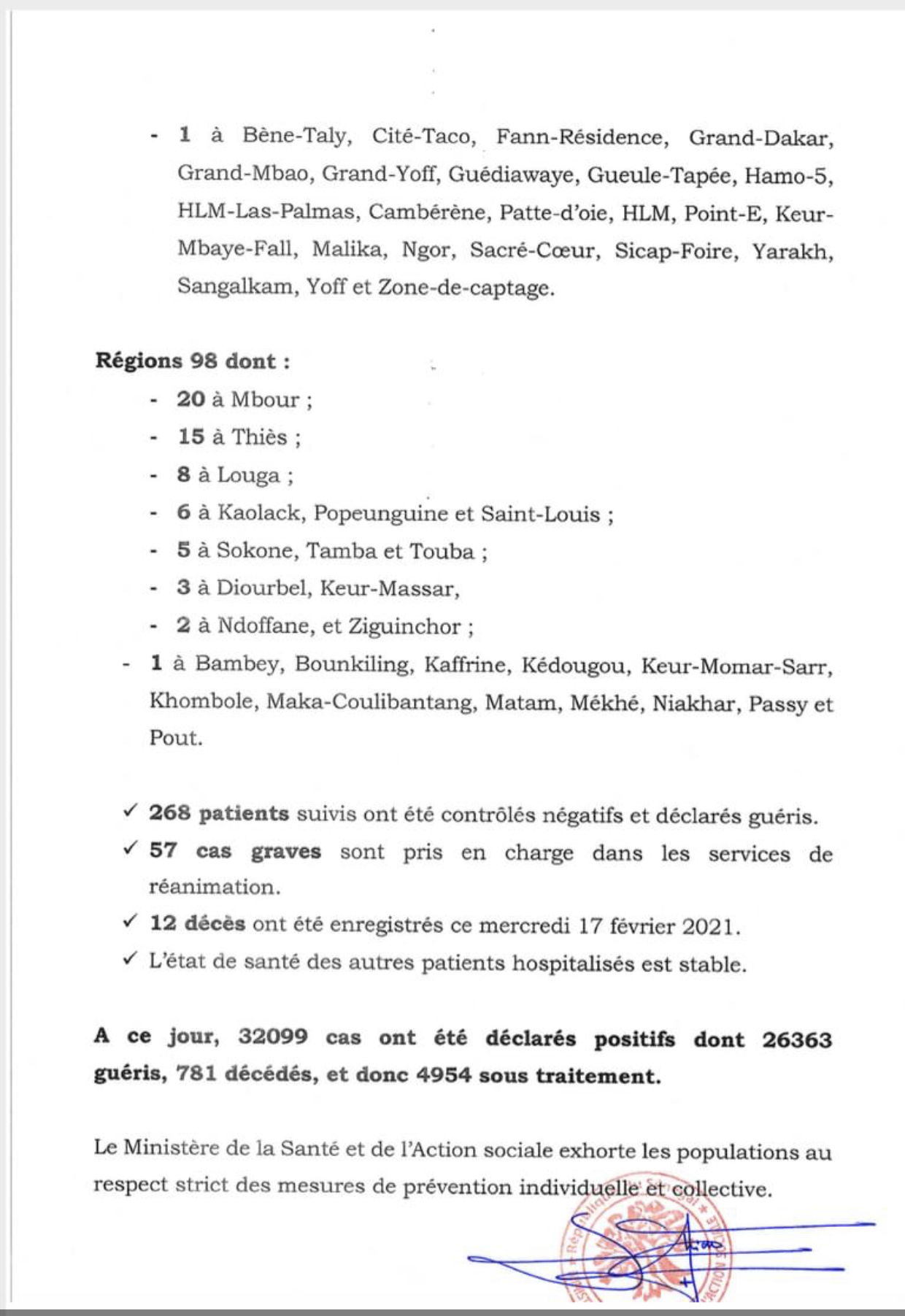 SÉNÉGAL : 328 nouveaux cas testés positifs au coronavirus, 268 nouveaux guéris, 12 nouveaux décès et 57 cas graves en réanimation.