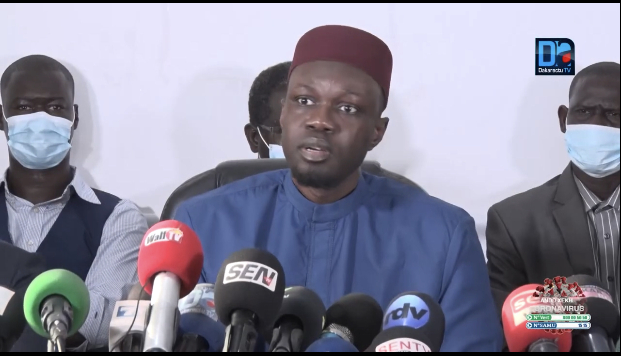 Affaire « Sweet Beauté » / Couvre-feu, état d'urgence,  bombardements dans une partie du pays : des éléments du « complot », selon Ousmane Sonko.