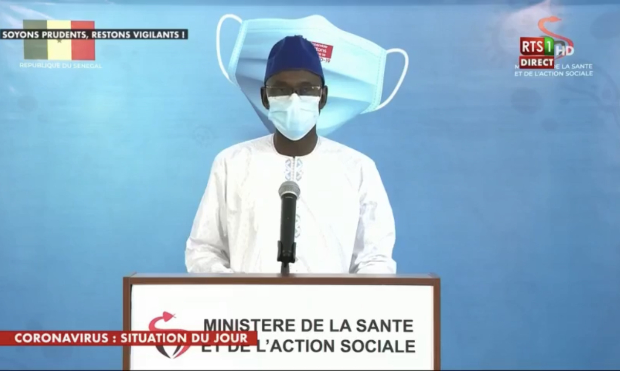 SÉNÉGAL : 107 nouveaux cas testés positifs au coronavirus, 98 nouveaux guéris, 2 nouveaux décès et 34 cas graves en réanimation.
