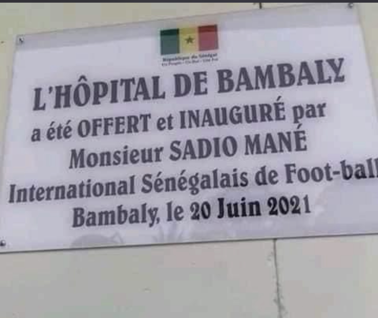 Hôpital de Bambali : Sadio Mané a officiellement procédé à l'inauguration ce dimanche...