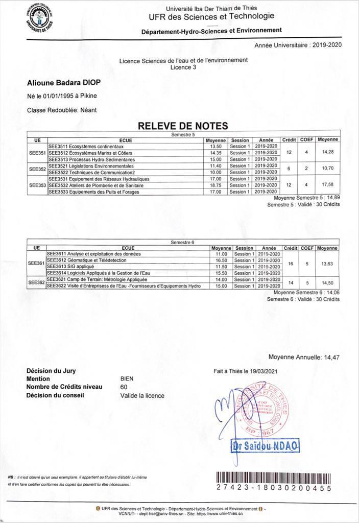 Alioune Badara Diop non sélectionné en master : Quand l'administration de l'UIDT met à exécution sa cinquième tentative de liquidation des présidents d'étudiants grévistes.