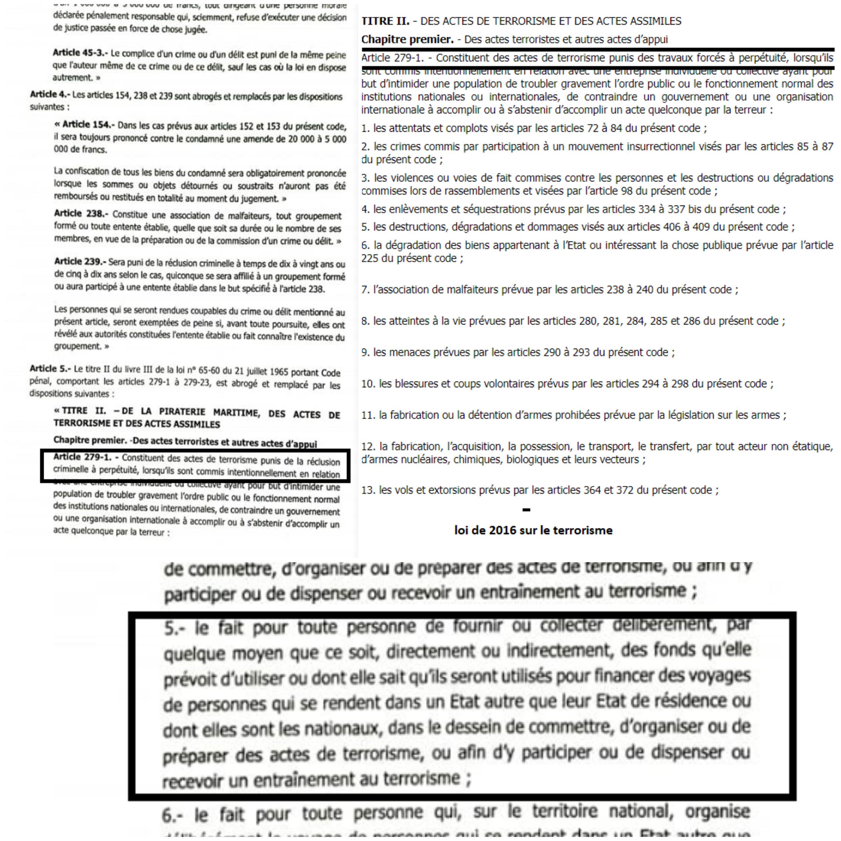 Modification de la loi portant code pénal du Sénégal : textuellement, quels sont les changements proposés par le gouvernement ?