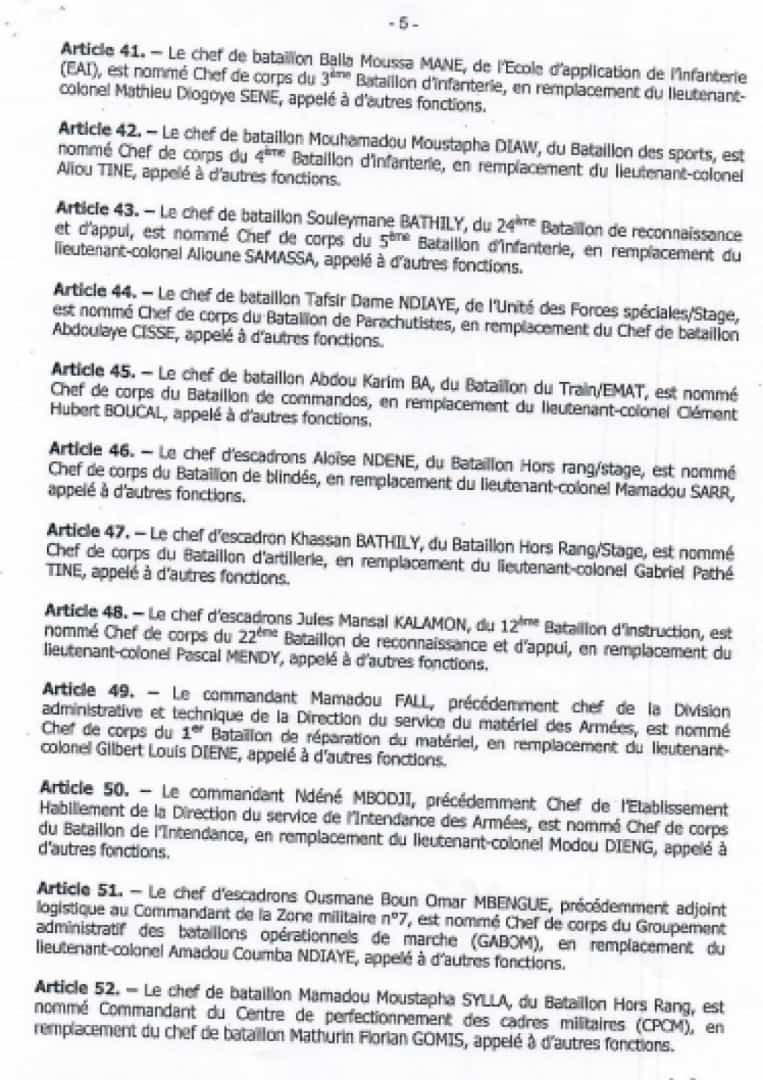 Vaste chamboulement dans l’Armée : le Colonel Kandé de la Zone 5 nommé commandant des forces spéciales