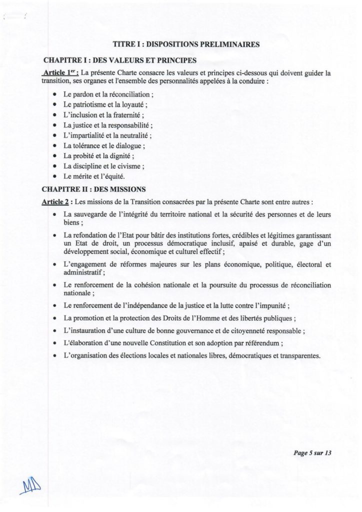 Guinée : le Cnrd publie sa charte de transition, le Président Doumbouya pas candidat à la prochaine présidentielle selon les médias guinéens