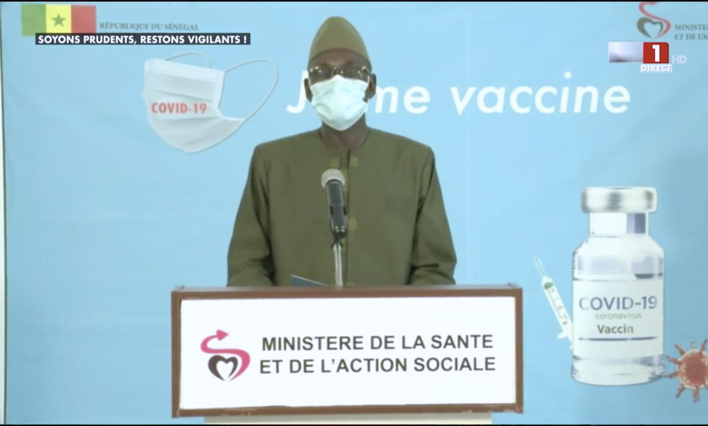 SÉNÉGAL : 3 nouveaux cas testés positifs au coronavirus, 1 nouveau guéri, aucun nouveau décès et 3 cas graves en réanimation.