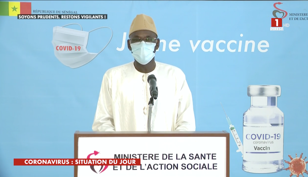 SÉNÉGAL : 0 nouveau cas testé positif au coronavirus, 1 nouveau guéri, aucun nouveau décès et 2 cas graves en réanimation.