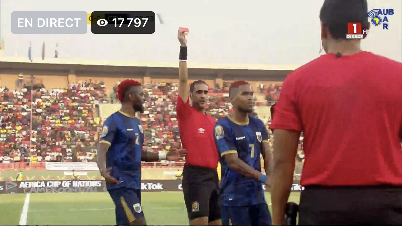 8éme de finale Sénégal-Cap Vert: Carton rouge à la 20 éme mn pour les requins bleus