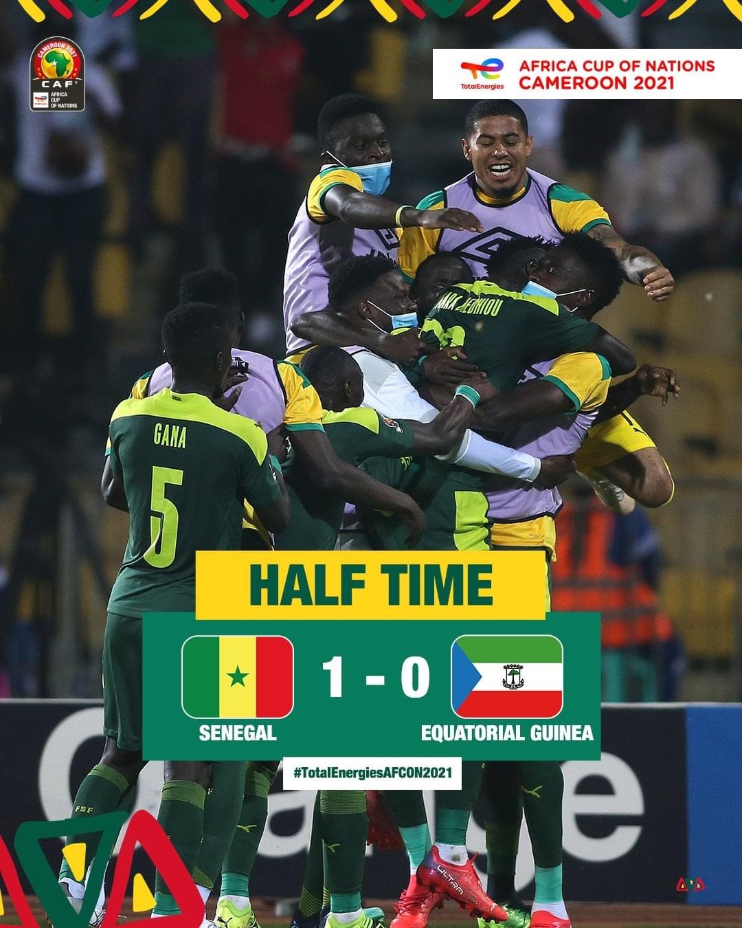 Quart de finale / Sénégal - Guinée équatoriale : Les Lions mènent 1-0 à la pause...