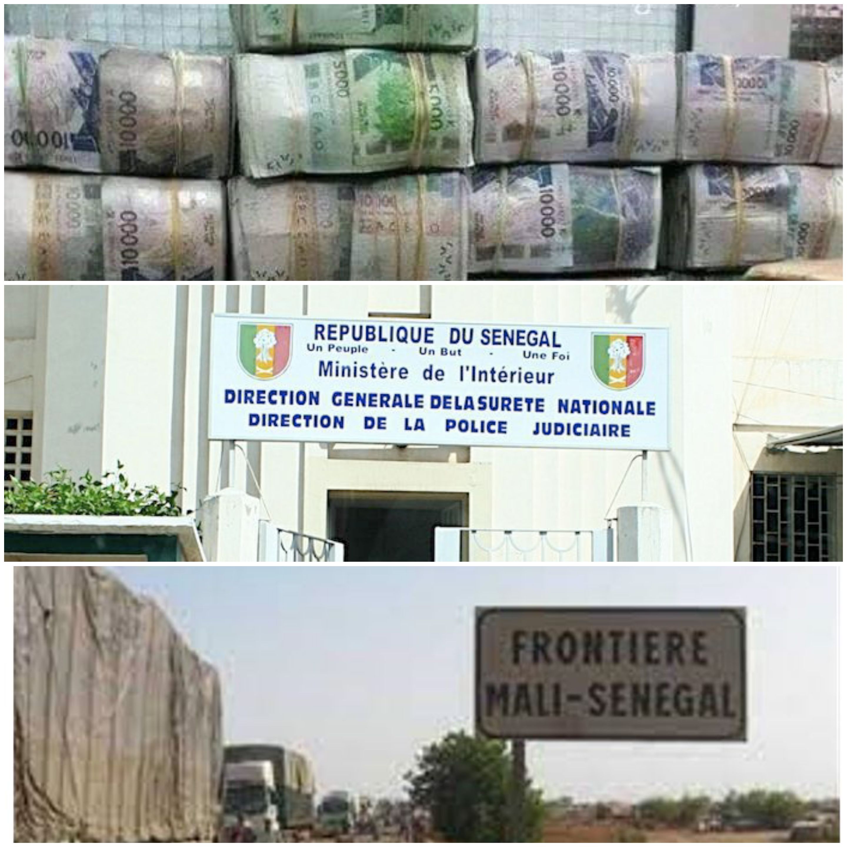 Interpellation de trois individus pour transport transfrontalier de fonds : La police sénégalaise ouvre une enquête sur une saisie de près de 2 milliards à Kidira