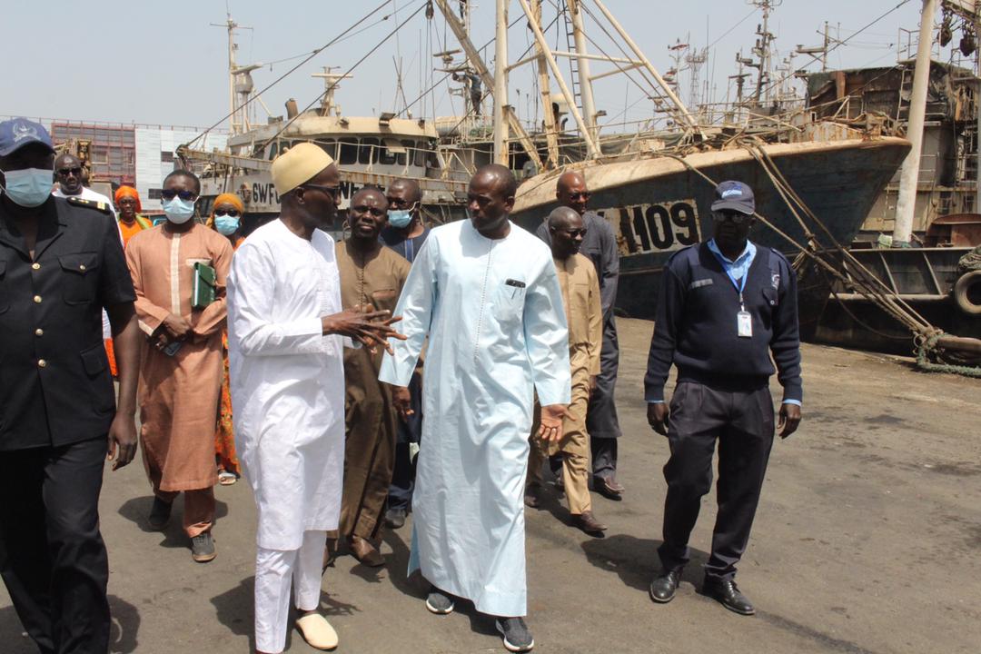 Port de Dakar : visite de chantiers du Directeur général