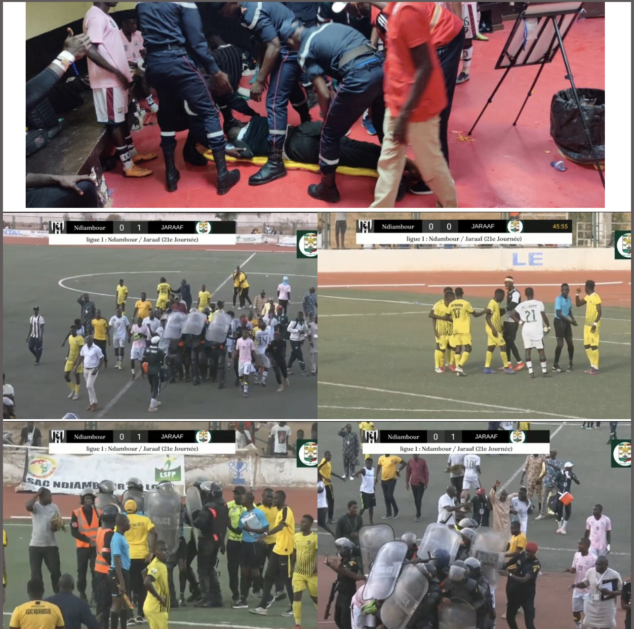 Football - Ligue 1 : Un drame évité de justesse lors du match Ndiambour vs Jaraaf… La Ligue Pro impuissante ?