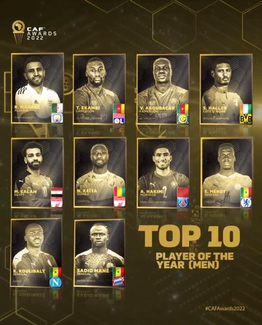 Liste finale des nominés aux CAF Awards : Sadio Mané favori à sa propre succession pour le titre de « Meilleur Joueur Africain »