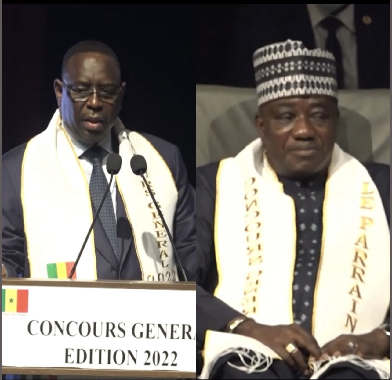 Concours général édition 2022 : Le président de la République décerne son satisfecit au parrain, le professeur Souleymane Mboup.