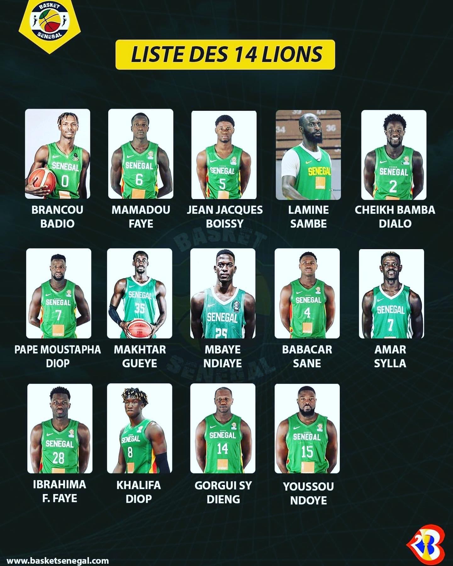 Préparation mondial 2023 : Desagana retient 14 joueurs, les Lions face au Cap-Vert ce mercredi en match amical…