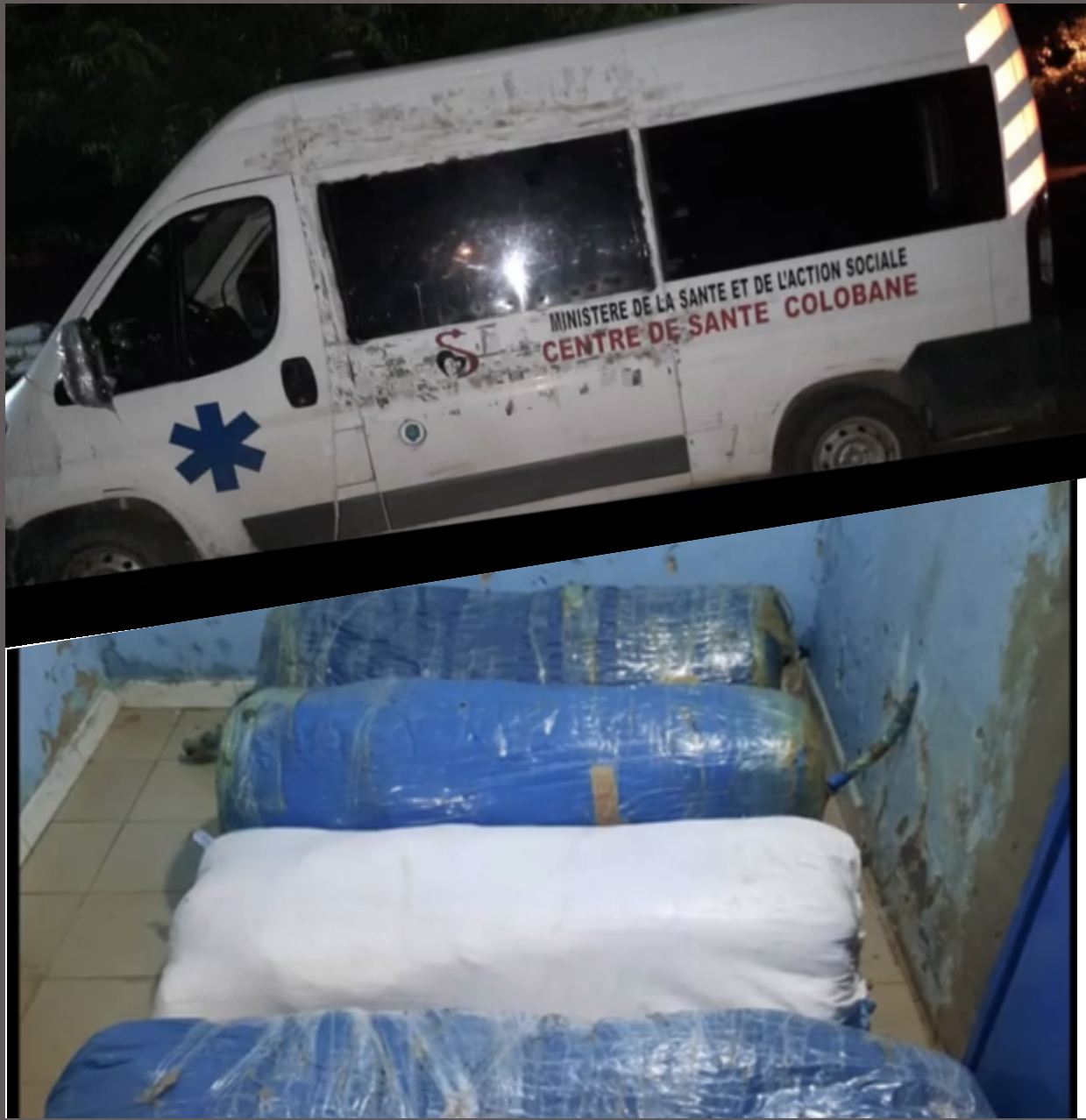 Trafic de drogue : La Gendarmerie saisit à Kalifourou (Kolda) 125 kg de chanvre indien dans une ambulance du poste de santé de Colobane.
