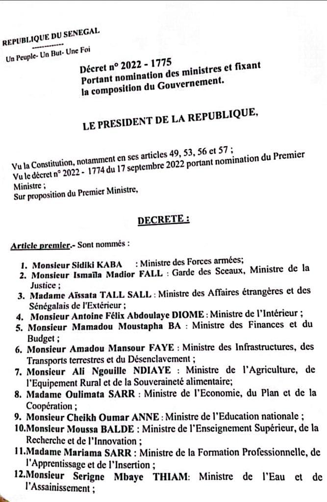 Communique : le mouvement des femmes de l’APR félicite le nouveau premier ministre et son gouvernement