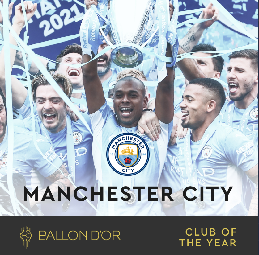Ballon d’or 2022 : Le prix du meilleur club de la saison attribué à Manchester City…