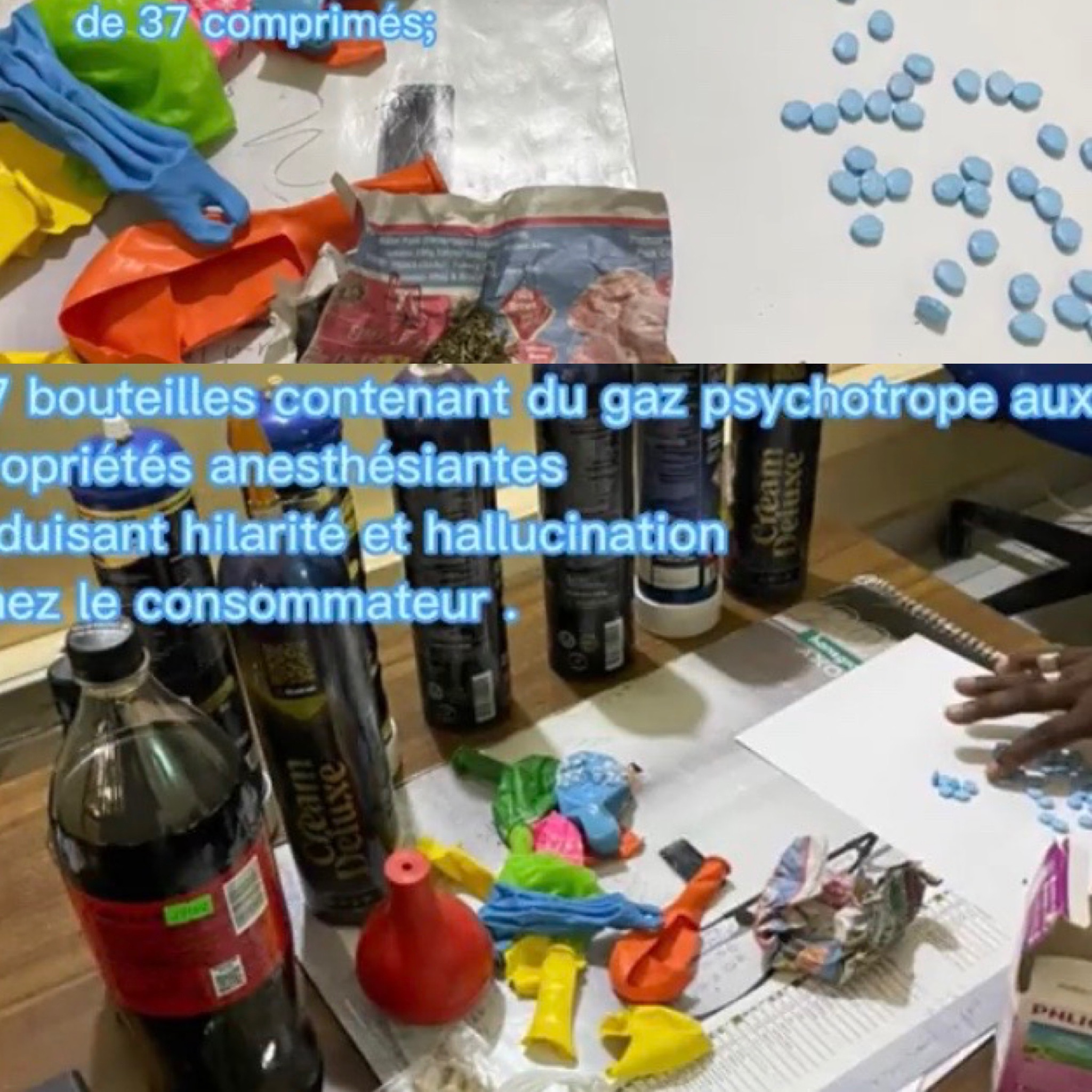 Trafic de drogue : la BR démantèle un réseau et met la main sur‪ 37 comprimés amphétamines et des bouteilles contenant du gaz psychotrope.