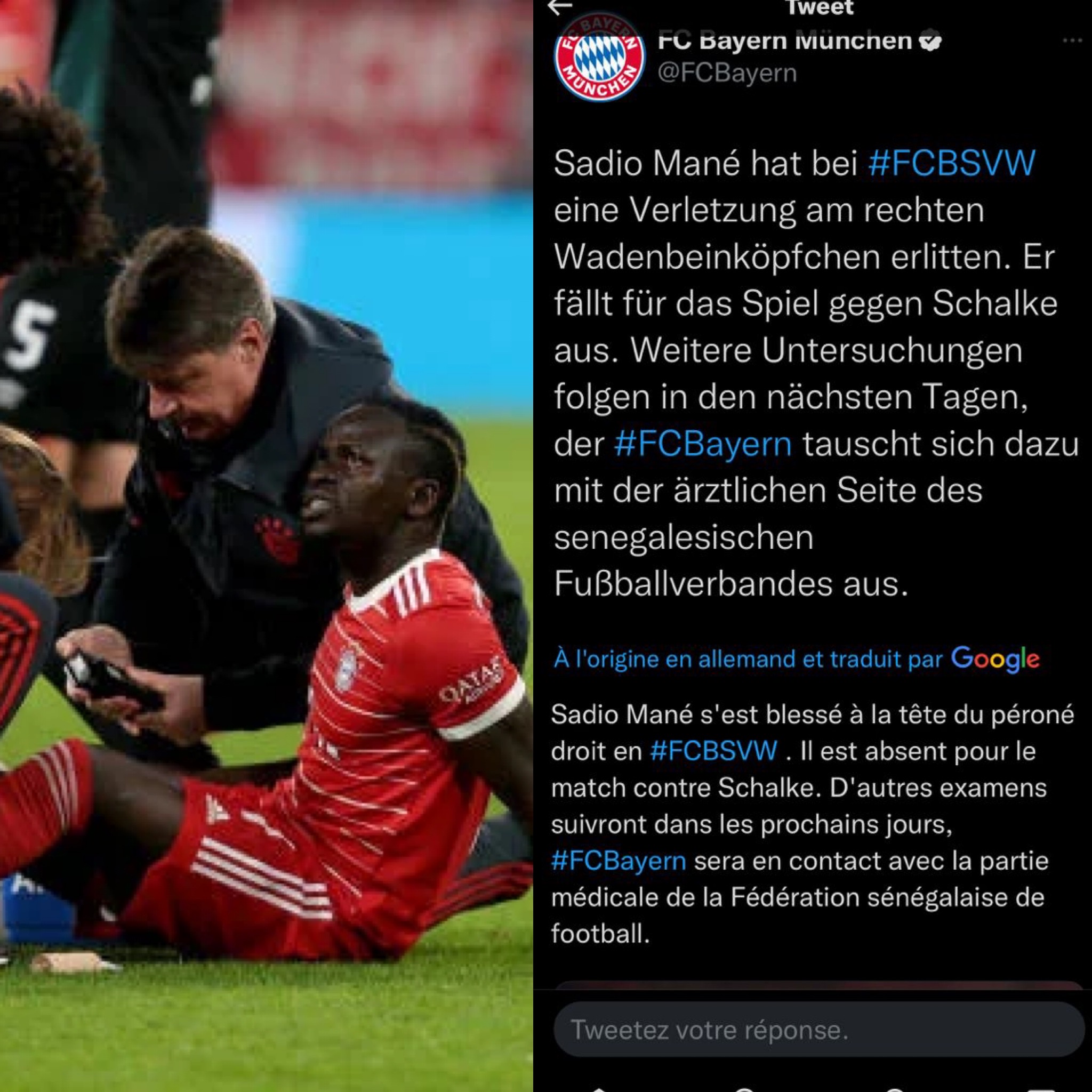 Blessure de Sadio Mane : Le communiqué officiel du Bayern Munich écarte le forfait pour le mondial 2022 !