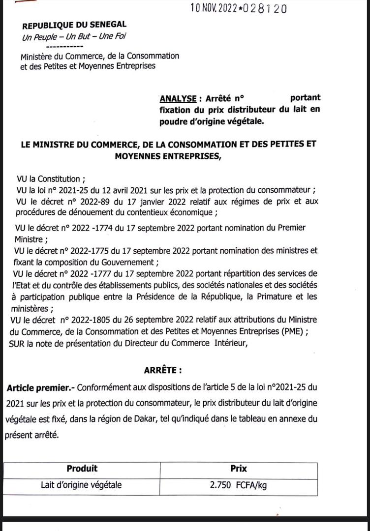 Réduction des denrées de première nécessité : Le ministre du commerce fixe les prix à Dakar…