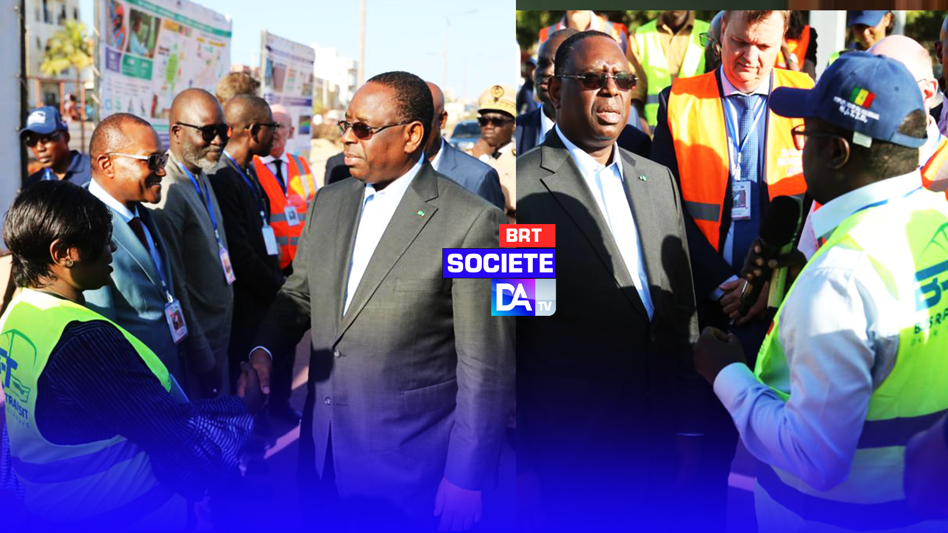 BRT: Le président Macky Sall en visite de chantier( images).