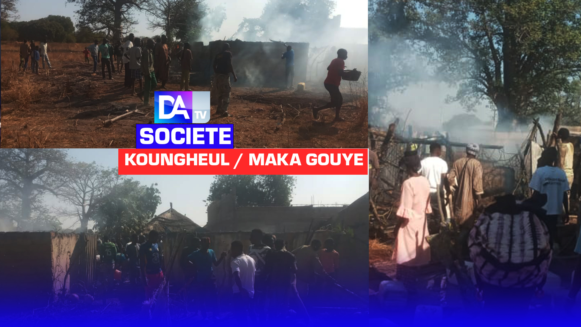 Koungheul / Maka Gouye : Plusieurs cases partent en fumée.