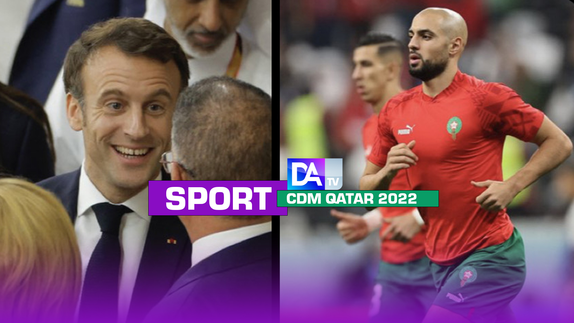 Dans le vestiaire marocain après la défaite contre la France, Emmanuel Macron adoube Sofyan Amrabat…