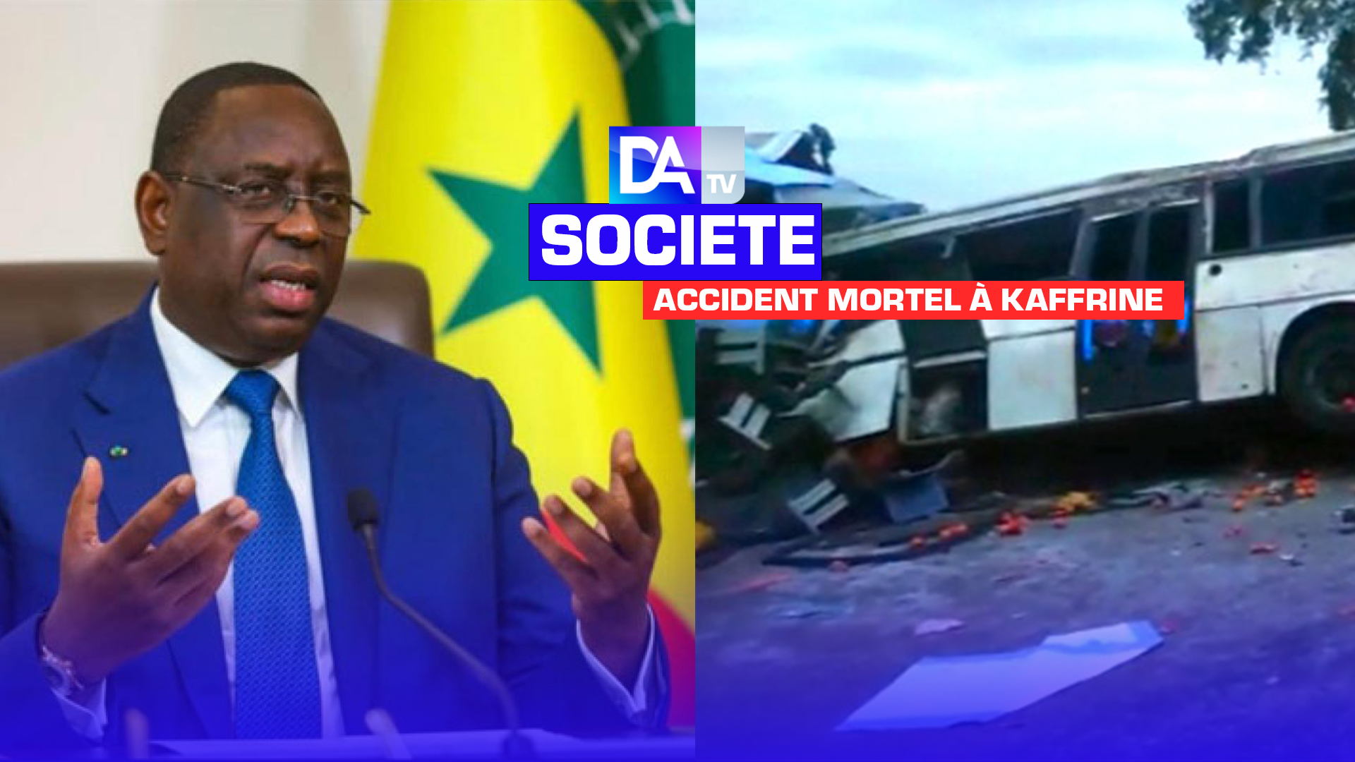 Accident mortel sur l’axe Kaffrine-Tamba: Le président Macky Sall annonce 3 jours de deuil national et un conseil interministériel ce lundi