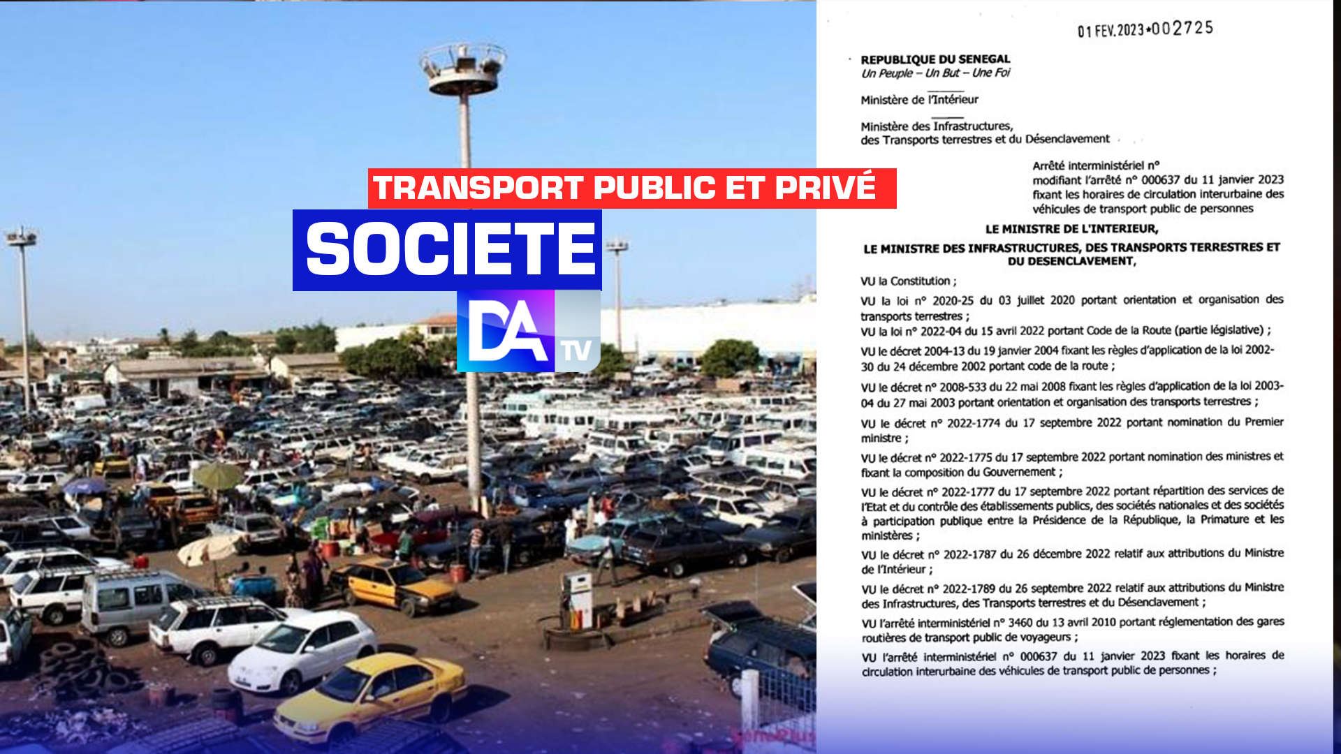 Transport public et privé : Les horaires de transport interurbain modifiés… (Arrêté interministériel)