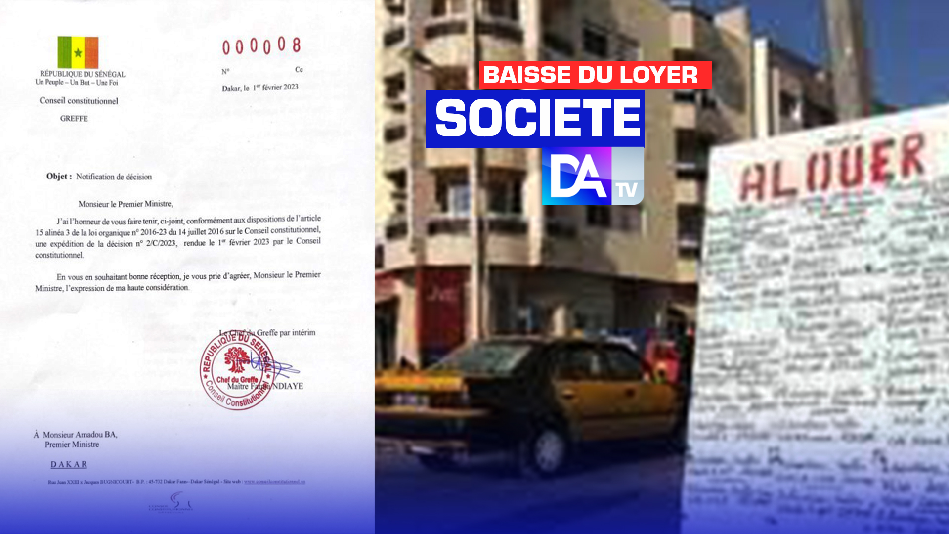Baisse du loyer : Le Conseil constitutionnel a donné le visa pour la signature du décret