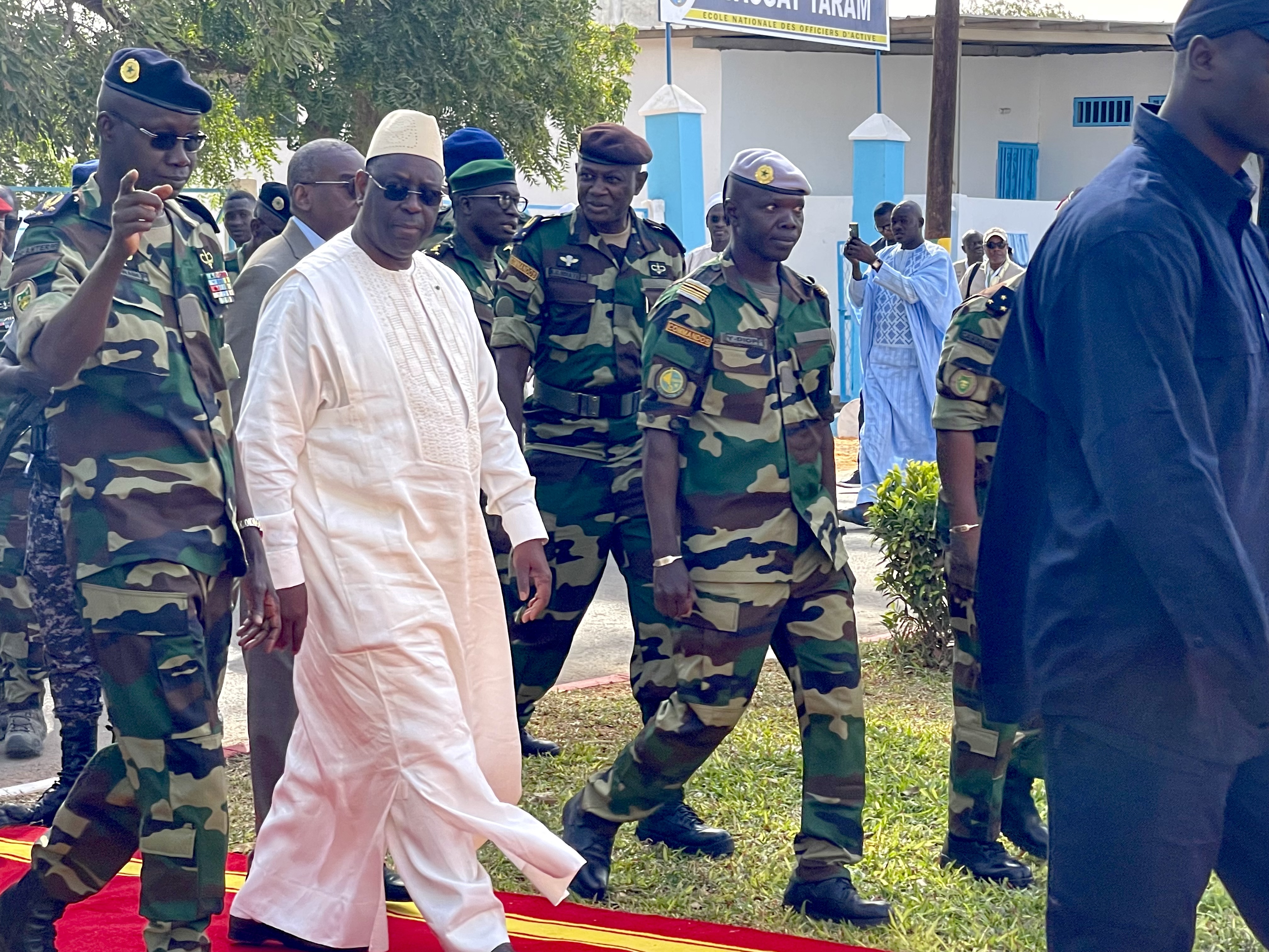 [ IMAGES ] Camp militaire de Thiès :  Visite du président Macky Sall de la base Général Louis Tavares Da Souza 