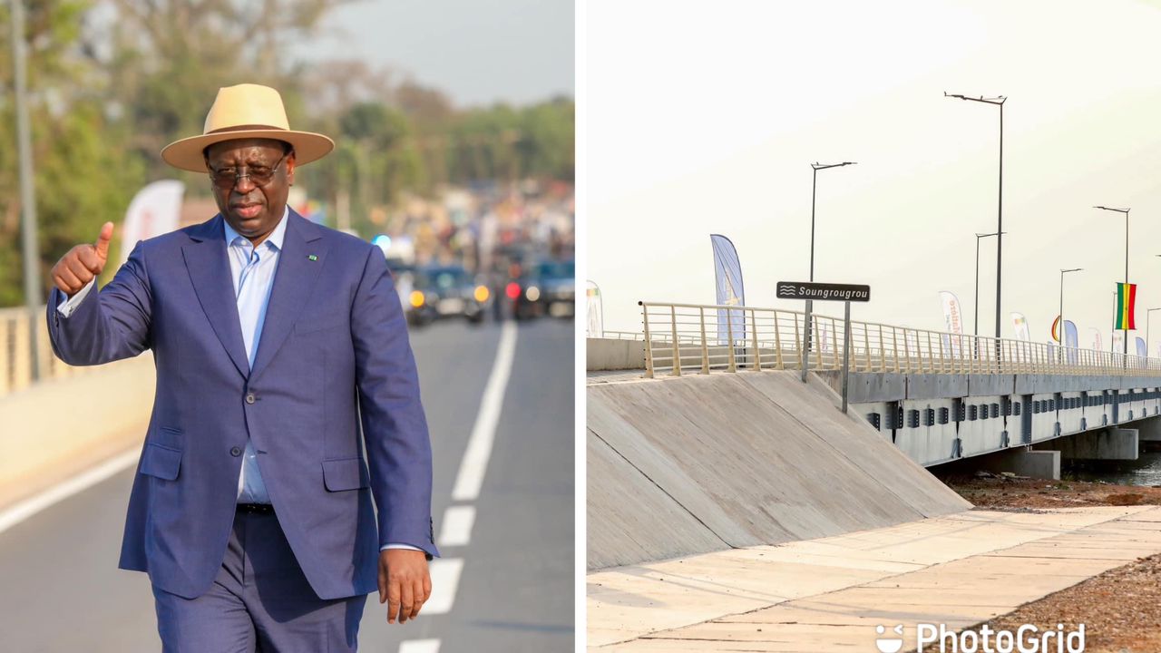 Sédhiou : Les Images de L’inauguration du pont Famara Ibrahima Sagna de Marsassoum par le president Macky Sall