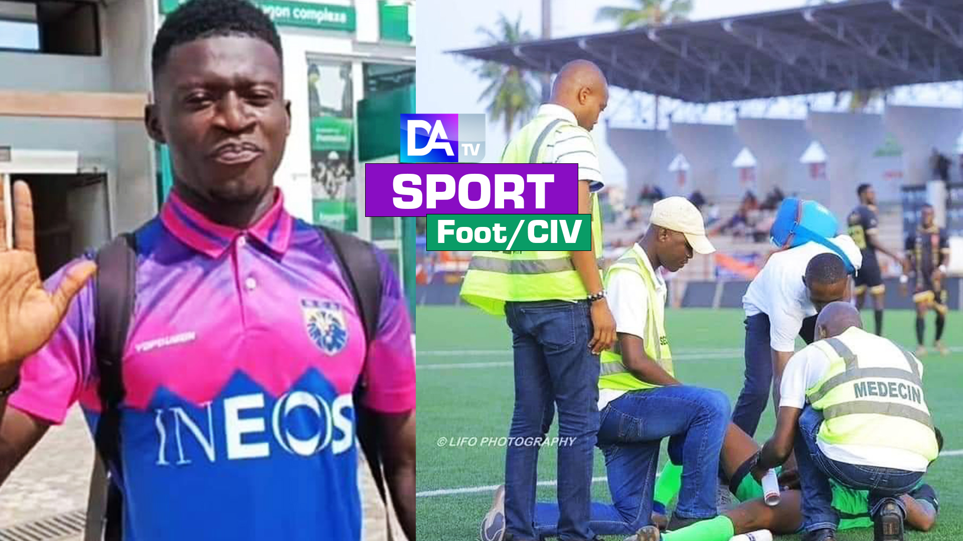 Foot/CIV: décès d'un joueur du Racing d'Abidjan après un malaise en plein match (club)